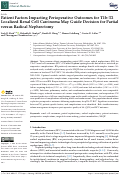 Cover page: Patient Factors Impacting Perioperative Outcomes for T1b-T2 Localized Renal Cell Carcinoma May Guide Decision for Partial versus Radical Nephrectomy