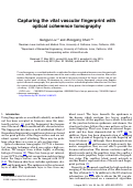 Cover page: Capturing the vital vascular fingerprint with optical coherence tomography.