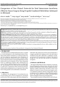 Cover page: Comparison of Two Clinical Protocols for Total Intravenous Anesthesia (TIVA) for Breast Surgery Using Propofol Combined With Either Sufentanil or Alfentanil