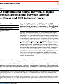 Cover page: A convolutional neural network STIFMap reveals associations between stromal stiffness and EMT in breast cancer.