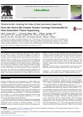 Cover page: From the Past to the Present: Insurer Coverage Frameworks for Next-Generation Tumor Sequencing