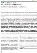Cover page: PCA-Correlated SNPs for Structure Identification in Worldwide Human Populations
