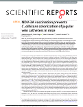 Cover page: NDV-3A vaccination prevents C. albicans colonization of jugular vein catheters in mice