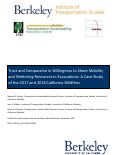 Cover page: Trust and Compassion in Willingness to Share Mobility and Sheltering Resources in Evacuations: A case Study of the 2017 and 2018 California Wildfires