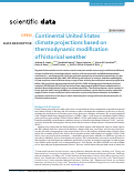 Cover page: Continental United States climate projections based on thermodynamic modification of historical weather