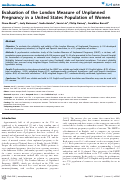 Cover page: Evaluation of the London Measure of Unplanned Pregnancy in a United States population of women.