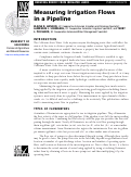 Cover page: Reducing Runoff from Irrigated Lands: Measuring Irrigation Flows in a Pipeline
