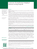 Cover page: Lower use of carotid artery imaging at minority-serving hospitals