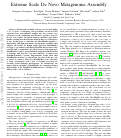 Cover page: Extreme Scale De Novo Metagenome Assembly