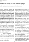 Cover page: Malaria’s Eve: Evidence of a recent population bottleneck throughout the world populations of Plasmodium falciparum