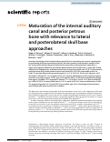 Cover page: Maturation of the internal auditory canal and posterior petrous bone with relevance to lateral and posterolateral skull base approaches.