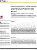 Cover page: Neurotransmitter Specific, Cellular-Resolution Functional Brain Mapping Using Receptor Coated Nanoparticles: Assessment of the Possibility