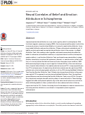 Cover page: Neural Correlates of Belief and Emotion Attribution in Schizophrenia