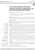 Cover page: Forecasting Obesity and Type 2 Diabetes Incidence and Burden: The ViLA-Obesity Simulation Model