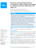 Cover page: Detection and estimating the blood accumulation volume of brain hemorrhage in a human anatomical skull using a RF single coil