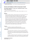 Cover page: Barriers and facilitators to PrEP for transwomen in Brazil