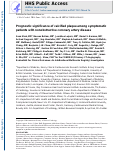 Cover page: Prognostic significance of calcified plaque among symptomatic patients with nonobstructive coronary artery disease