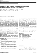 Cover page: Obstructive Sleep Apnea Is Associated with Nonalcoholic Steatohepatitis and Advanced Liver Histology