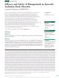 Cover page: Efficacy and Safety of Bimagrumab in Sporadic Inclusion Body Myositis: Long-term Extension of RESILIENT.