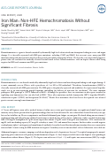 Cover page: Iron Man: Non-HFE Hemochromatosis Without Significant Fibrosis