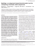 Cover page: EpiAlign: an alignment-based bioinformatic tool for comparing chromatin state sequences