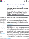 Cover page: Srs2 promotes synthesis-dependent strand annealing by disrupting DNA polymerase δ-extending D-loops