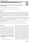 Cover page: Is cellular energy monitoring more responsive to hypoxia than pulse oximetry?