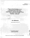 Cover page: Report of the Workshop on an Advanced Soft X-ray and Ultraviolet Synchrotron Source: Applications to Science and Technology