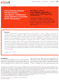 Cover page: Breast Fibroblasts Modulate Early Dissemination, Tumorigenesis, and Metastasis through Alteration of Extracellular Matrix Characteristics