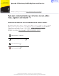 Cover page: Partisan endorsement experiments do not affect mass opinion on COVID-19