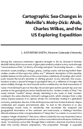 Cover page: Cartographic Sea-Changes in Herman Melville’s Moby-Dick: Ahab, Charles Wilkes, and the US Exploring Expedition