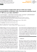 Cover page: Towards physics-inspired data-driven weather forecasting: integrating data assimilation with a deep spatial-transformer-based U-NET in a case study with ERA5