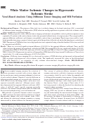 Cover page: White Matter Ischemic Changes in Hyperacute Ischemic Stroke