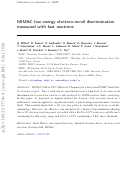 Cover page: MIMAC low energy electron-recoil discrimination measured with fast neutrons