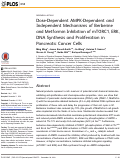 Cover page: Dose-Dependent AMPK-Dependent and Independent Mechanisms of Berberine and Metformin Inhibition of mTORC1, ERK, DNA Synthesis and Proliferation in Pancreatic Cancer Cells