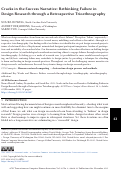 Cover page: Cracks in the Success Narrative: Rethinking Failure in Design Research through a Retrospective Trioethnography