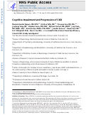 Cover page: Cognitive Impairment and Progression of CKD