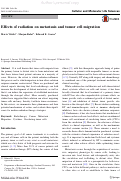 Cover page: Effects of radiation on metastasis and tumor cell migration