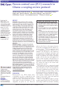 Cover page: Person-centred care (PCC) research in Ghana: a scoping review protocol.