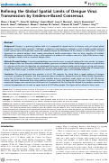 Cover page: Refining the Global Spatial Limits of Dengue Virus Transmission by Evidence-Based Consensus