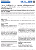 Cover page: Practice Guidelines for the Diagnosis and Management of Aspergillosis: 2016 Update by the Infectious Diseases Society of America