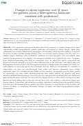 Cover page: Changes in alpine vegetation over 21 years: Are patterns across a heterogeneous landscape consistent with predictions?