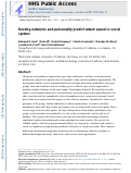 Cover page: Resting networks and personality predict attack speed in social spiders