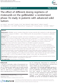 Cover page: The effect of different dosing regimens of motesanib on the gallbladder: a randomized phase 1b study in patients with advanced solid tumors