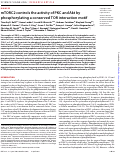 Cover page: mTORC2 controls the activity of PKC and Akt by phosphorylating a conserved TOR interaction motif