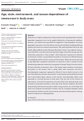 Cover page: Age, state, environment, and season dependence of senescence in body mass