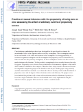 Cover page: Practice of causal inference with the propensity of being zero or one: assessing the effect of arbitrary cutoffs of propensity scores.