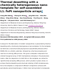 Cover page: Thermal dewetting with a chemically heterogeneous nano-template for self-assembled L1 0 FePt nanoparticle arrays