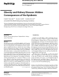 Cover page: Obesity and Kidney Disease: Hidden Consequences of the Epidemic