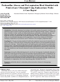 Cover page: Peritonsillar Abscess and Post-aspiration Bleed Identiﬁed with Point-of-care Ultrasound Using Endocavitary Probe: A Case Report